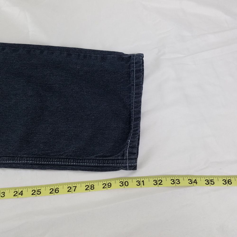 Mecca Jeans Mens 38 x 34 Black Slim Fit Straight Charcoal Denim Actual W34 x L31 - Picture 7 of 11